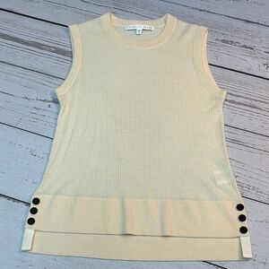 Veronica Beard Beige Sleeveless WoolTank Top Size M